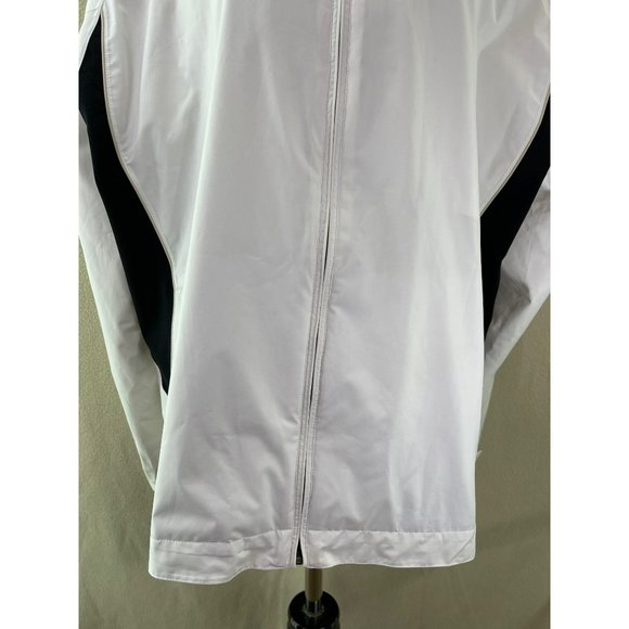 FJ White w/ Black/Tan Accent Lightweight Windbreaker Jacket, Size XL - Picture 3 of 12